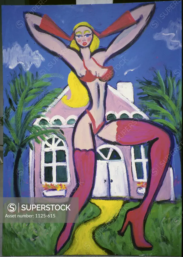 The Dollhouse Gina Bernardini (b.1968/American) Acrylic on Canvas