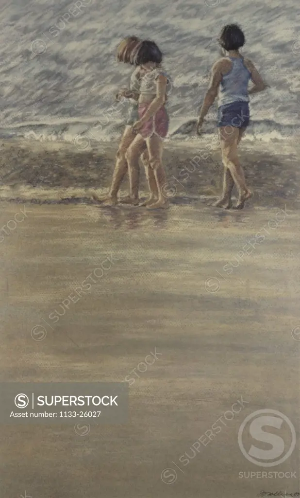Kids On The Beach 1983 Patti Mollica (20th C./American) 
