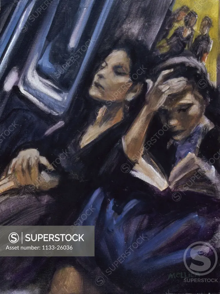 Subway Stories, New York City  Patti Mollica  (20th C./American) 