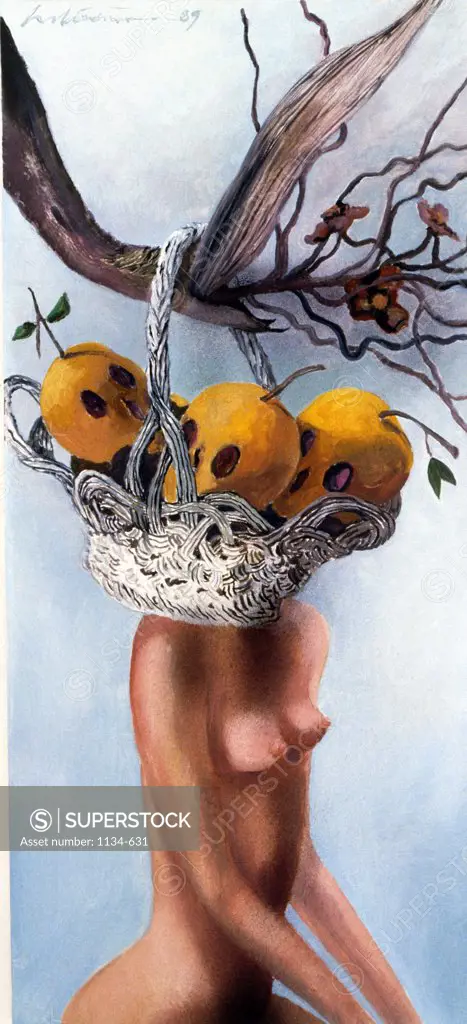 Eden's Fruit by Harold Stevenson, 1989, (born 1929), USA, Florida, West Palm Beach, Chisholm Gallery