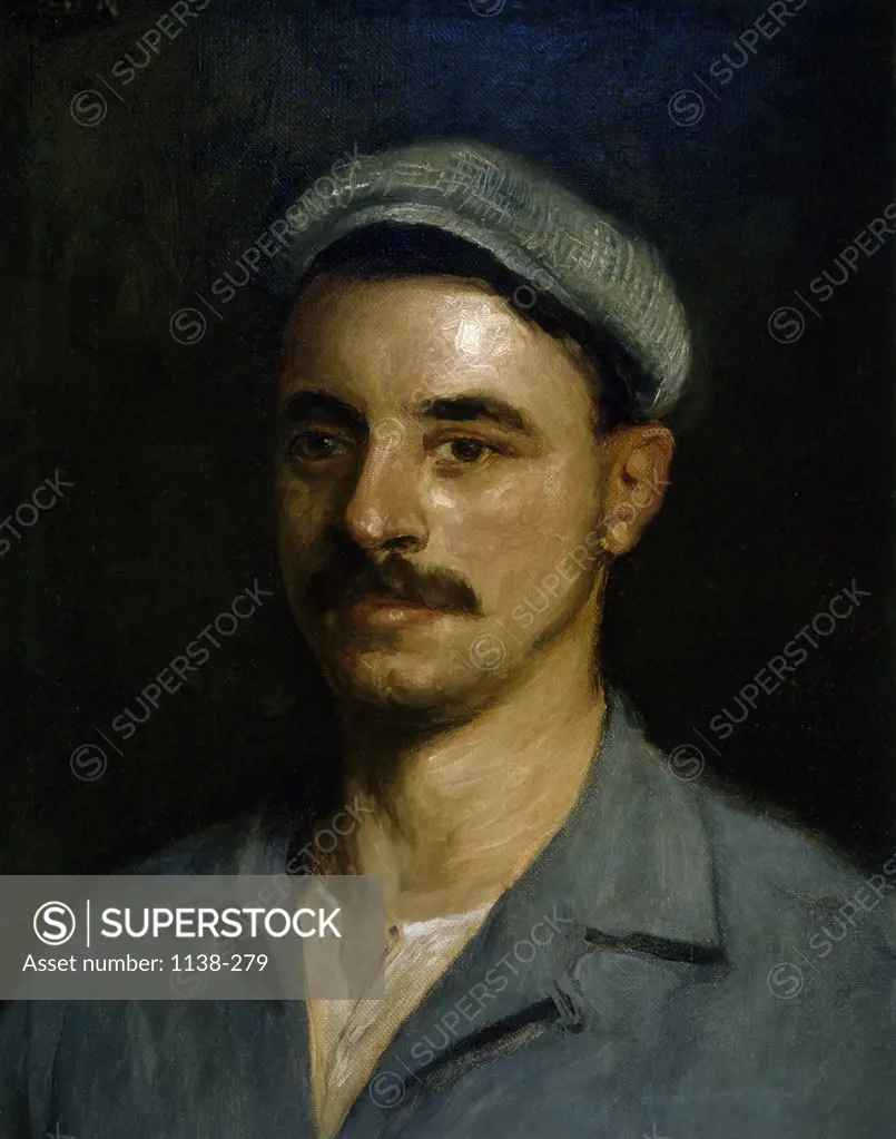 Portrait of a Steelworker by Aaron Henry Gorson,  (1872-1933),  USA,  Pennsylvania,  Philadelphia,  Pennsylvania State University,  College of Earth and Mineral Sciences,  Steidle Collection,  1921
