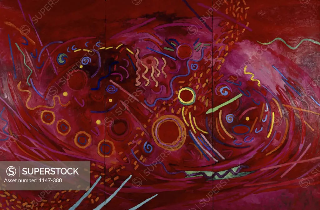Music of the Spheres: Mars 1996 Mildred Thompson (b.1936/African American) Oil on panel