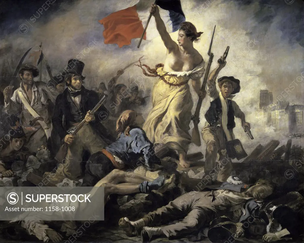 Liberty Leading the People  1830  Eugene Delacroix (1798-1863 French)  Oil on canvas Musee du Louvre, Paris, France 