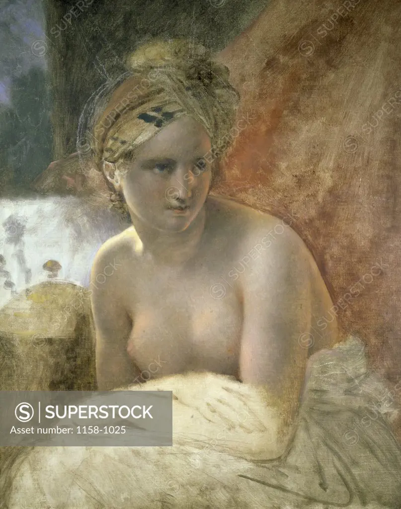 Odalisque Anne-Louis Girodet de Roucy-Trioson (1767-1824/French) Musee Girodet, Montargis