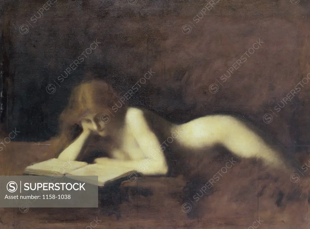 The Reader  (La Liseuse)  Jean Jacques Henner (1829-1905/French)  Musee d'Orsay, Paris  