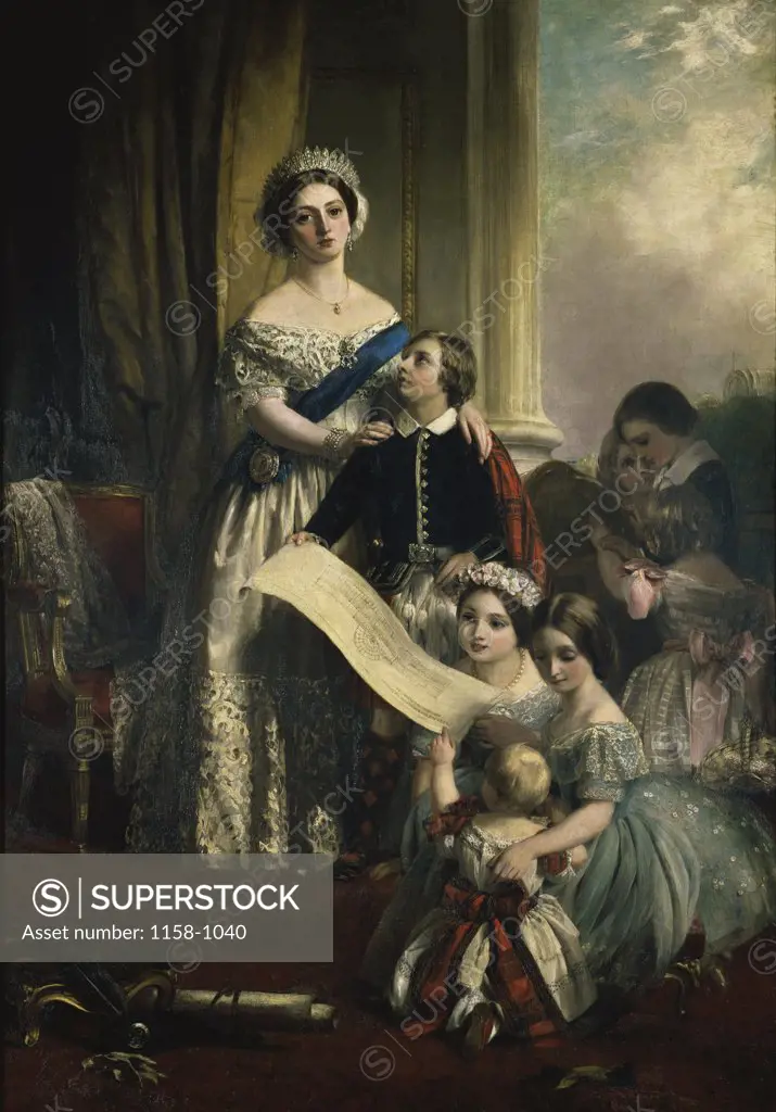 Queen Victoria and her Children  19th C.  John Callcott Horsley (1817-1903/British)  Forbes Collection, New York 
