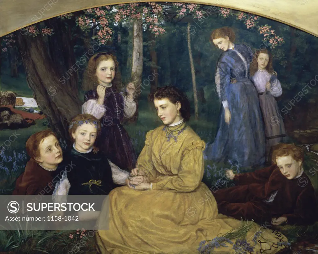 A Birthday Picnic  c. 1867  Arthur Hughes (1832-1915/British)  Forbes Collection, New York  