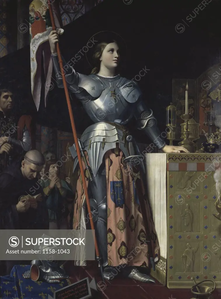 Joan of Arc at the Coronation of Charles VII 1854  Jean Auguste Dominique Ingres (1780-1867/French)  Musee du Louvre, Paris 