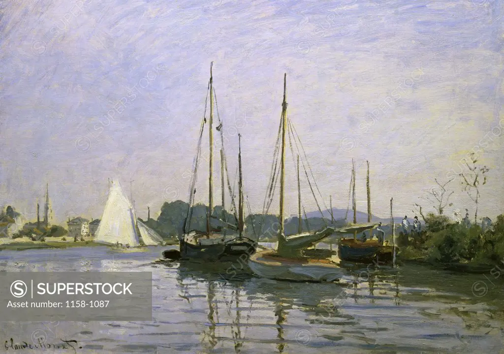 Boats: Regatta at Argenteuil  c. 1872-1873  Claude Monet (1840-1926/French)  Musee d'Orsay, Paris 