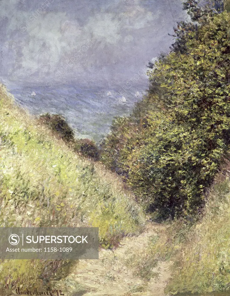 Chemin De La Cavee, Pourville C. 1882 Claude Monet (1840-1926/French) Private Collection 