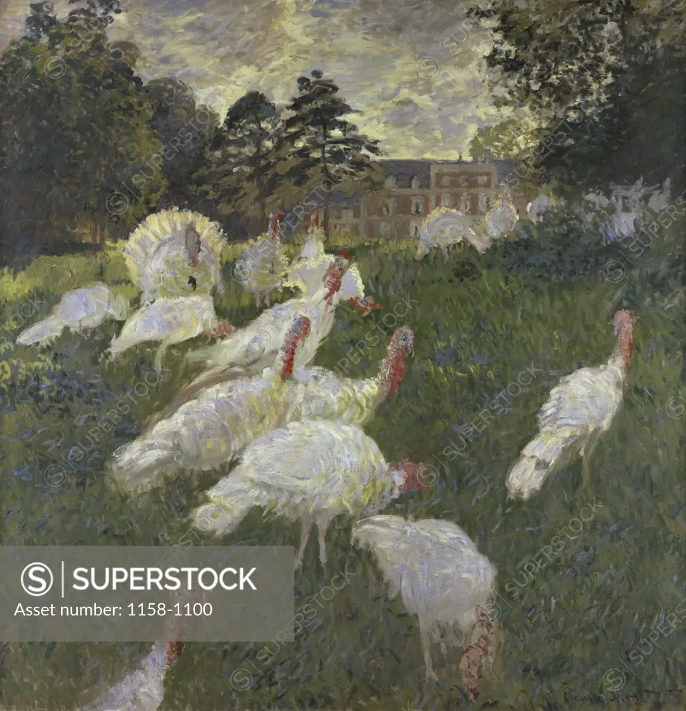 The Turkeys Chateau of Rottembourg, at Montgeron 1877 Claude Monet (1840-1926/French) Musee d' Orsay, Paris