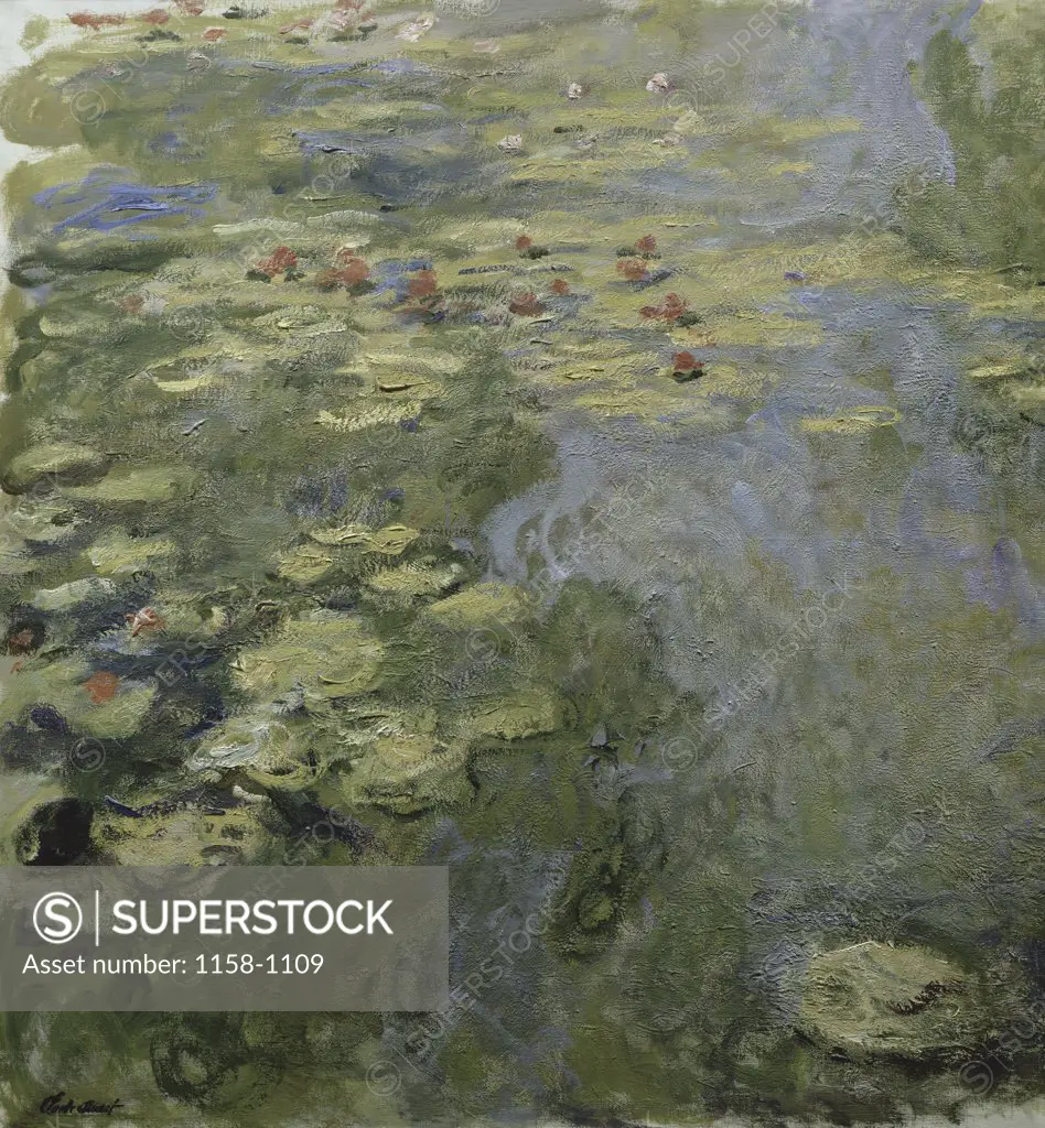 Water Lilies (Nympheas) 1919 Claude Monet (1840-1926/French)  