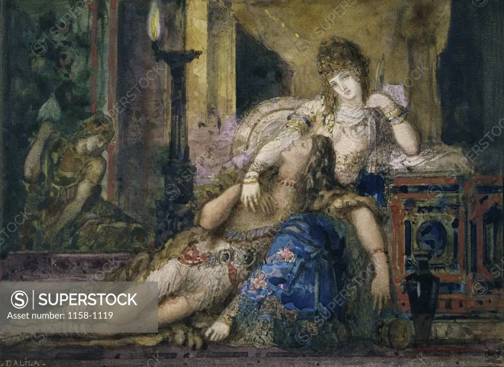 Samson and Delilah  Gustave Moreau (1826-1898/French)  Musee Gustave Moreau, Paris 