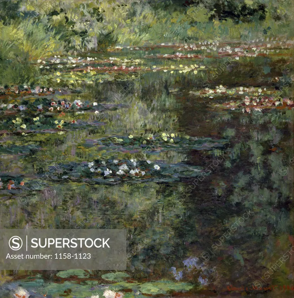 Pond with Water Lilies (Etang aux Nympheas) 1904 Claude Monet (1840-1926/French)  