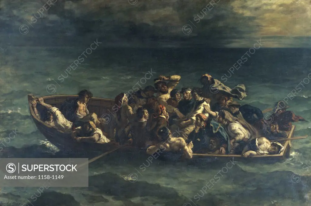 Don Juan's Shipwreck Naufrage de Don Juan 1841 Eugene Delacroix 1798-1863/French Muse de Louvre, Paris