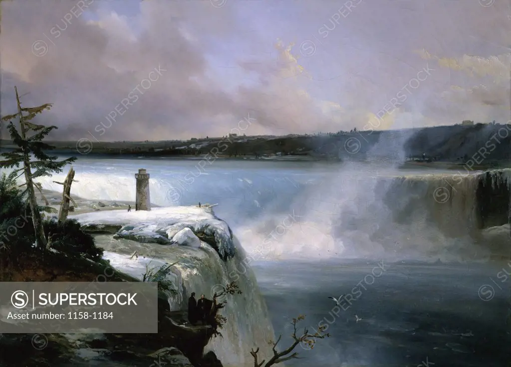Niagara Falls  (Chutes du Niagara)  c. 1838  Jean Charles Joseph Remond (1795-1875/French)  Musees Beaux-Arts, Rouen 