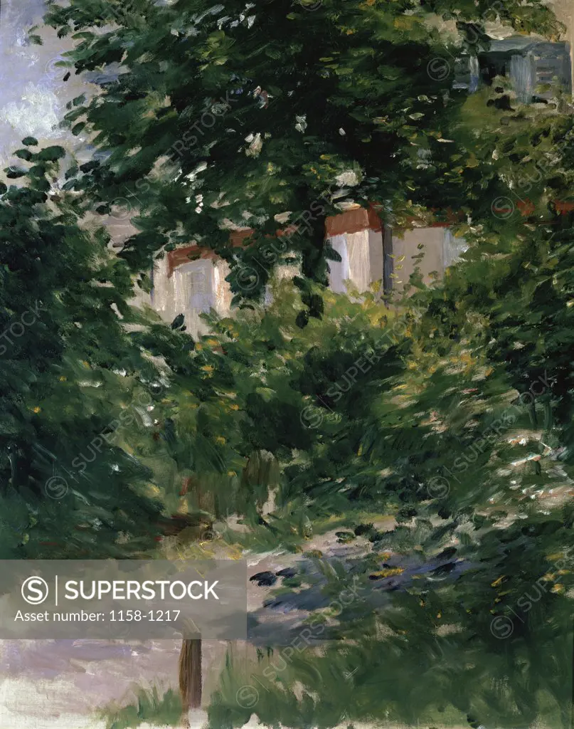 Path in the Rueil Garden (Une Alle dans le Jardin de Rueil) 19th C. Edouard Manet (1832-1883/French) Musee des Beaux-Arts, Dijon 