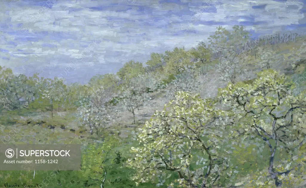 Trees in Bloom (Arbres en Fleurs) Claude Monet (1840-1926/French) Collection Grimaldi, Monaco 