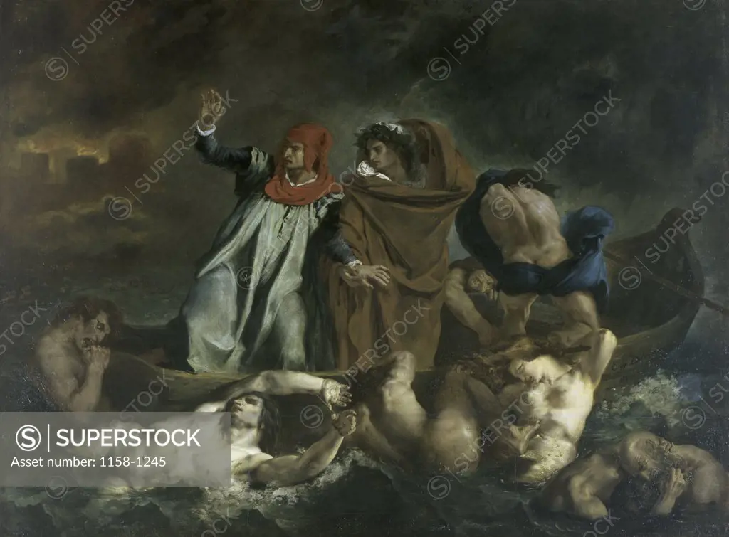 Dante and Virgil in Hell  1822 Eugene Delacroix (1798-1863/French) Oil on canvas Muse du Louvre, Paris 