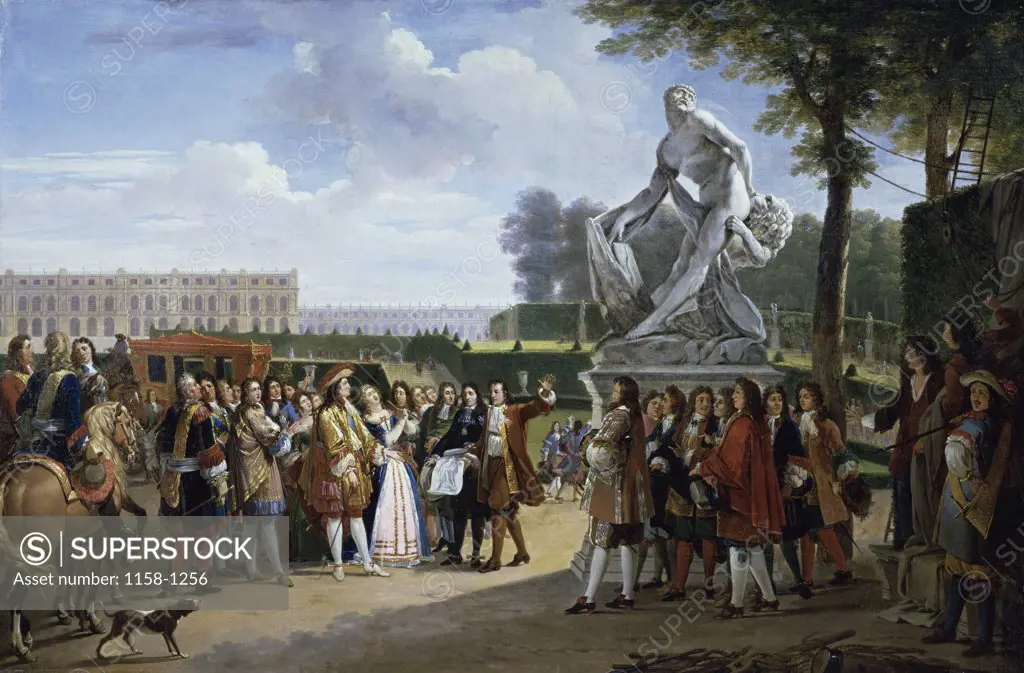 Louis XIV Unveils the Milo of Croton Statue 1814 Anicet Charles Gabriel Lemonnier 1743-1824/French  Oil on canvas  Musee des Beaux-Arts, Rouen 