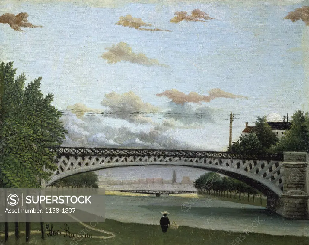 The Charenton Bridge  (Charenton le Pont)  Henri Rousseau (1844-1910/French)  Collection Suzuki, Tokyo 