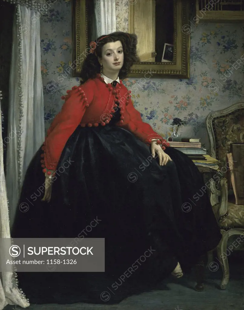 Young Woman in a Short Red Jacket  James J. Tissot (1836-1902/French)  Musee d'Orsay, Paris 