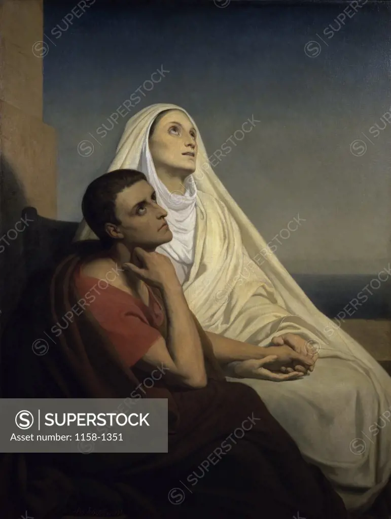Saint Augustine and Saint Monica  Ary Scheffer (1795-1858/Dutch)  Musee du Louvre, Paris