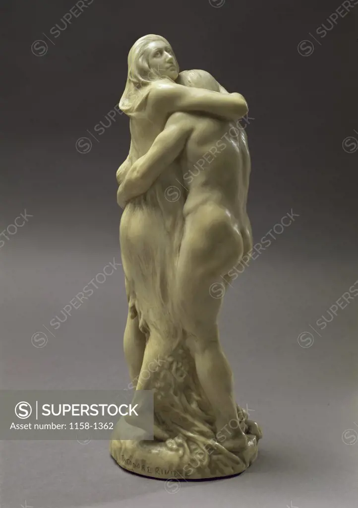 Adam and Eve Theodore Riviere (1857-1912 French) Sculpture Musee du Petit Palais, Paris, France 