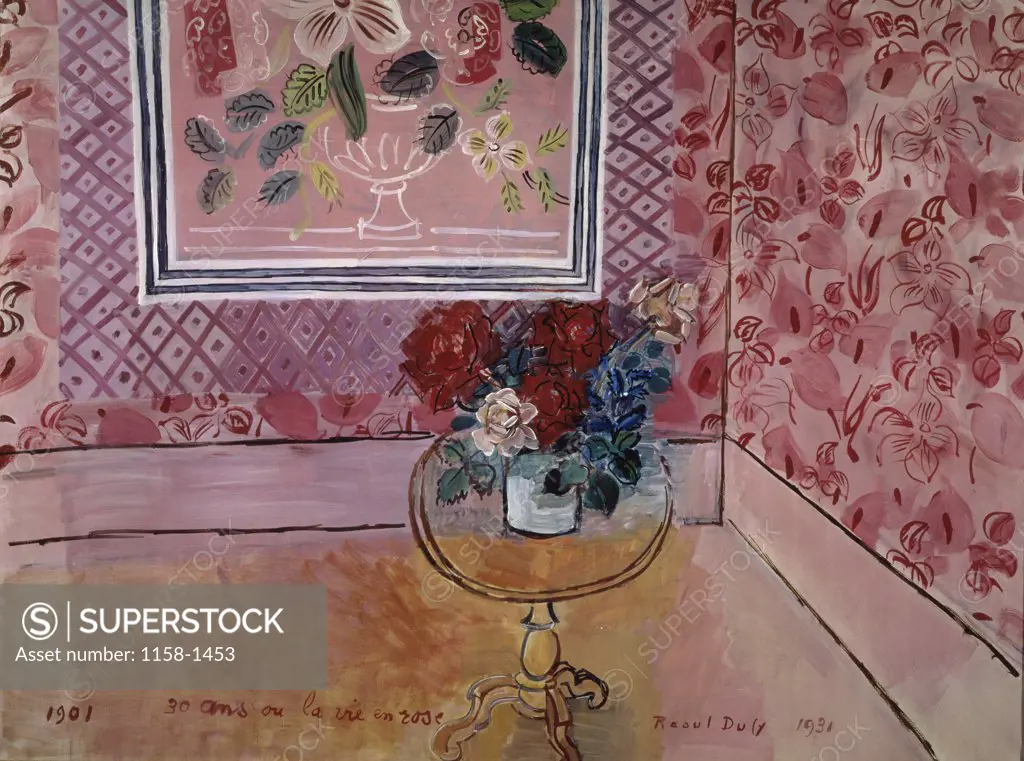 Thirty Years or Life Through Rose Colored Glasses by Raoul Dufy, 1931, 1877-1953, France, Paris, Musee National d'Art de Moderne