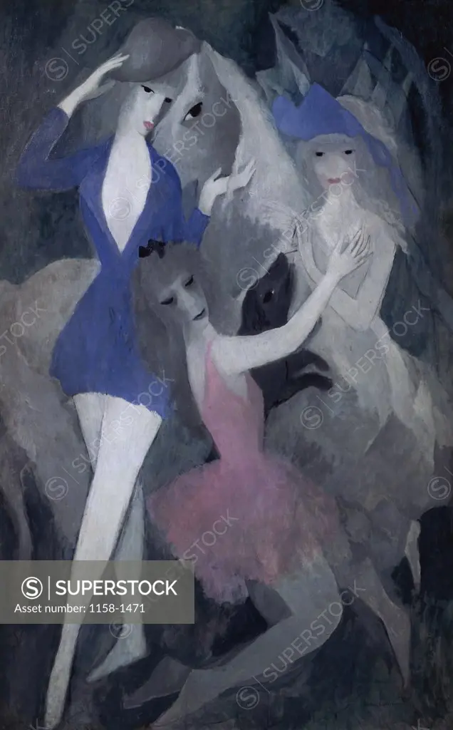 Composition: Danseuses Espagnoles by Marie Laurencin, 1883-1956, France, Paris, French Muse de l'Orangerie