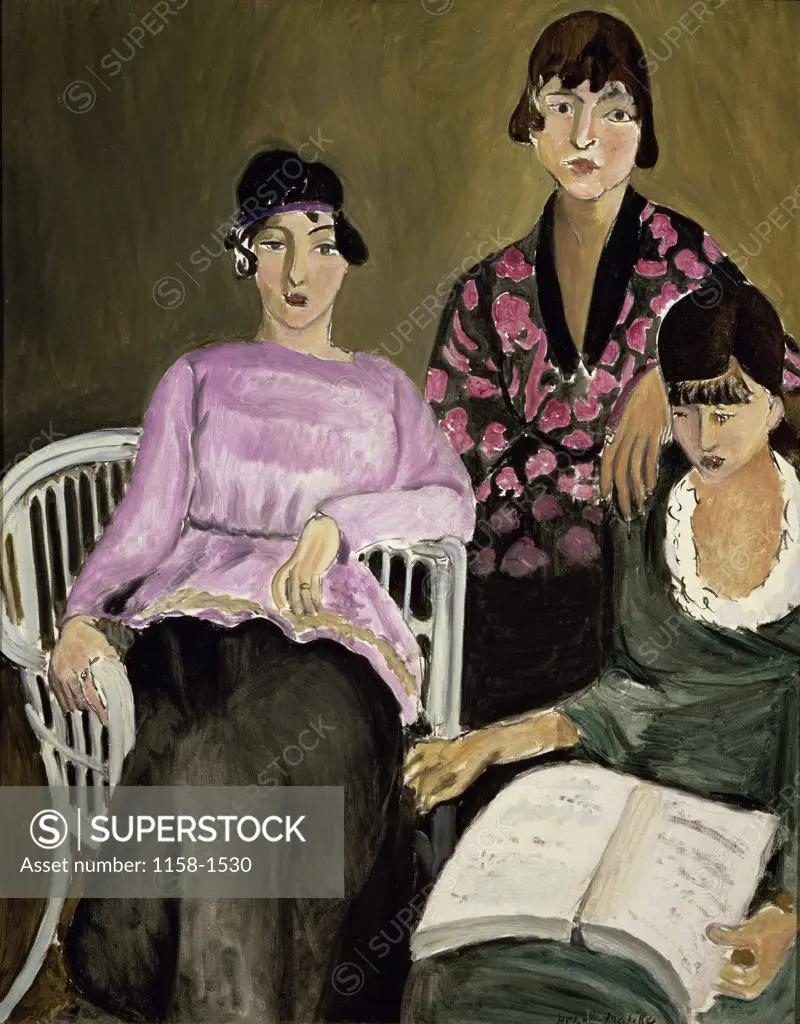 Les trois soeurs by Henri Matisse, 1917, 1869-1954, France, Paris, Musee de l'Orangerie