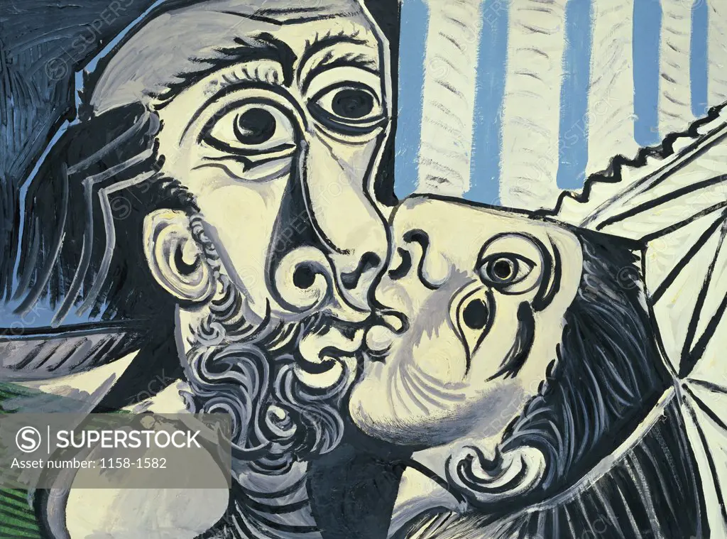 The Kiss by Pablo Picasso, 1969, 1881-1973, France, Paris, Musee Picasso
