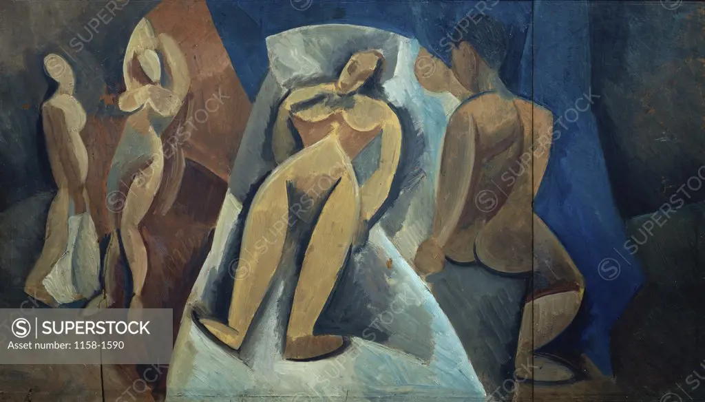 Nu Couche Avec Personnages by Pablo Picasso, 1908, 1881-1973, France, Paris, Musee Picasso