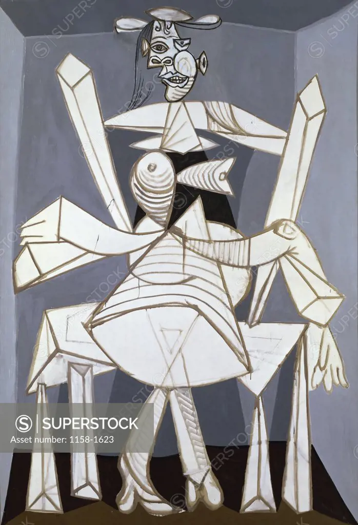 Woman Seated in an Arm Chair by Pablo Picasso, 1938, 1881-1973