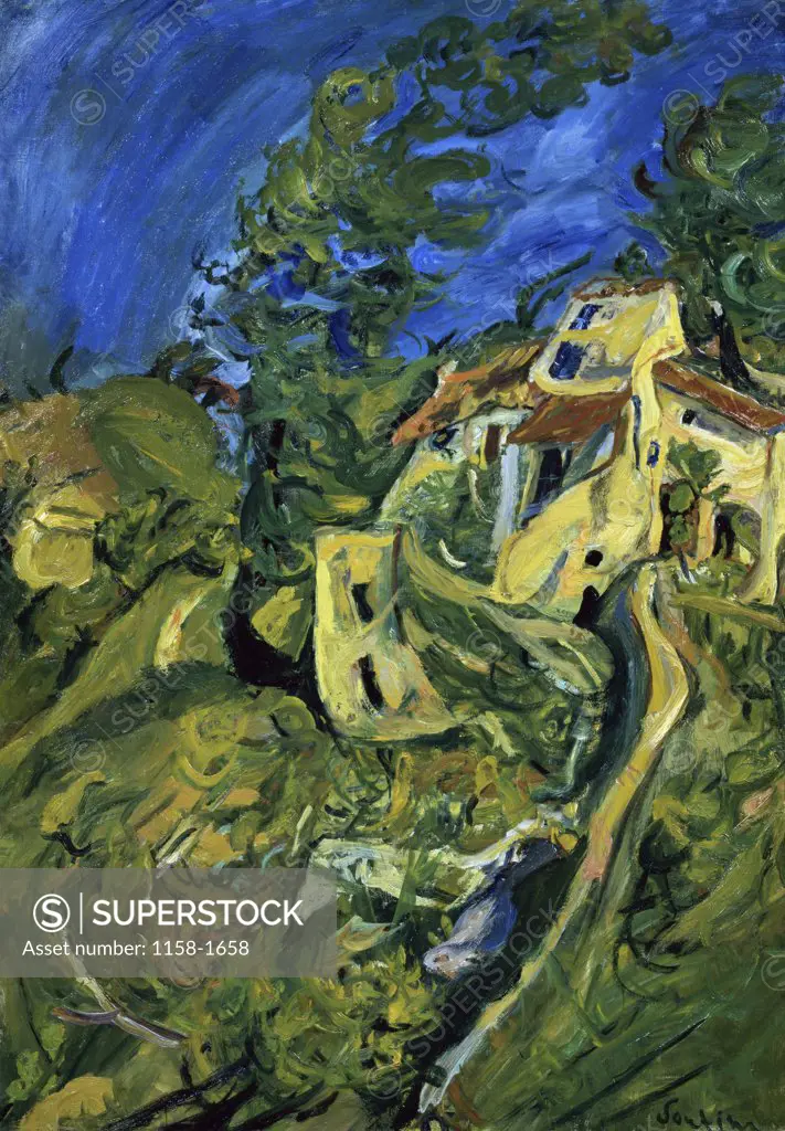 Landscape by Chaim Soutine, 1893-1943, France, Paris, Musee de l'Orangerie
