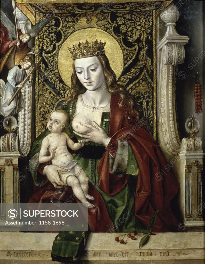 The Virgin Nursing the Child  Pedro Berruguete (ca. 1450-1504 Spanish)  Private Collection, Madrid 