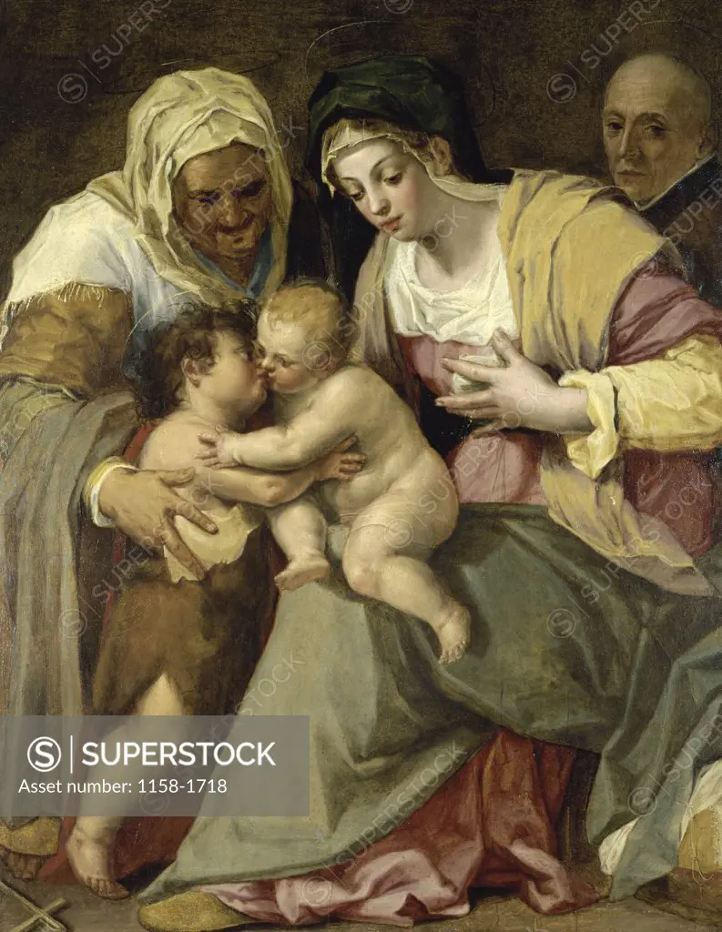 The Holy Family and Saint Anne Pieter de Witte (1548-1628/Flemish)  Private Collection:  Mentana 