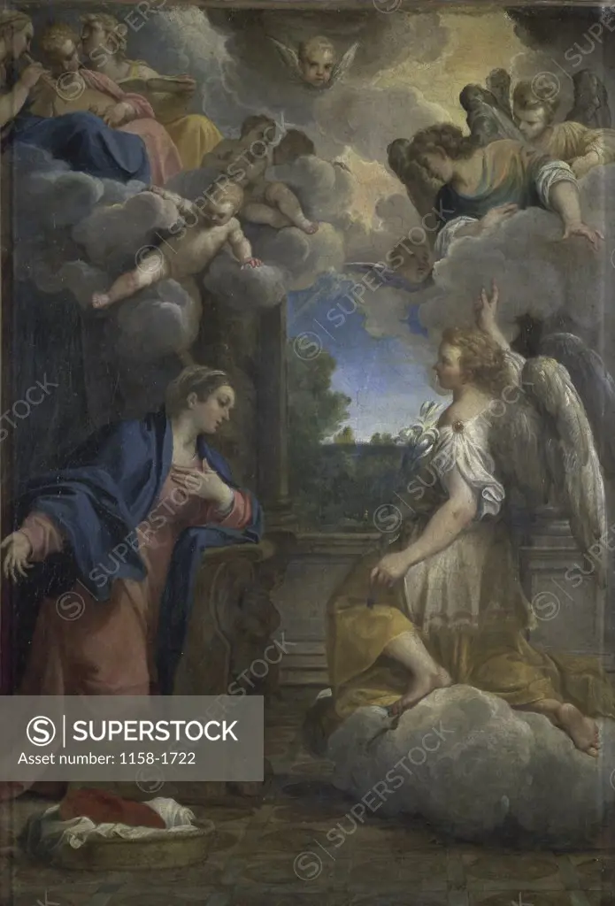 The Annunciation  Agostino Carracci (1557-1602/Italian)  Musee du Louvre, Paris 