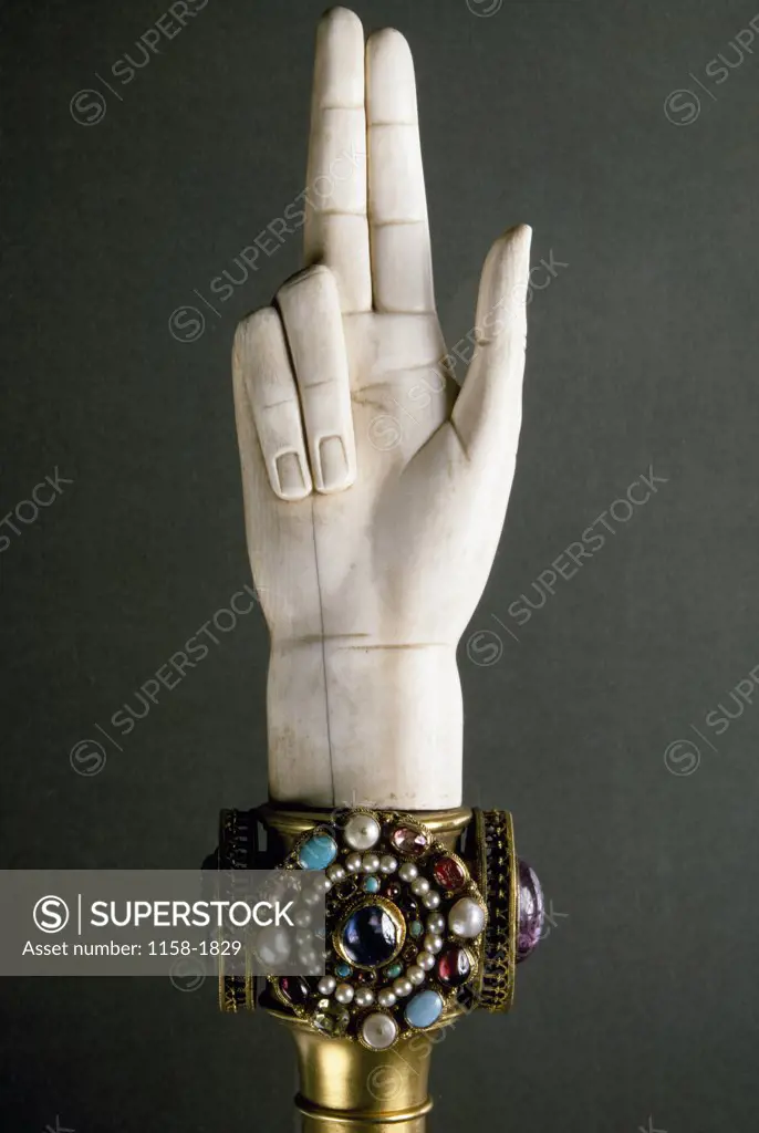 Hand of Justice from Treasure of St. Denis by Artist Unknown, France, Paris, Musee du Louvre