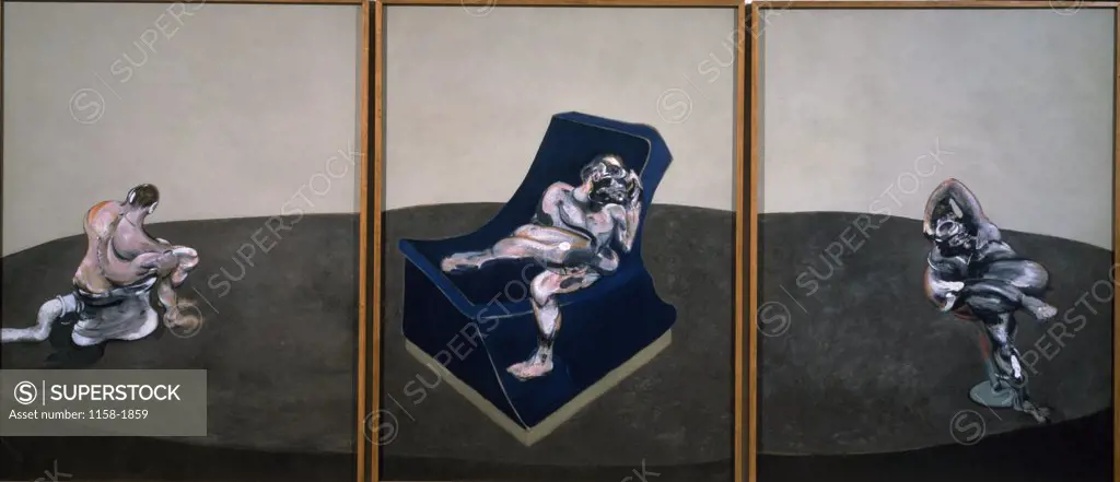 France, Paris, Centre Georges Pompidou, Musee National D' Art Moderne, Three People in One Piece by Francis Bacon, 1964, (1909-1992)