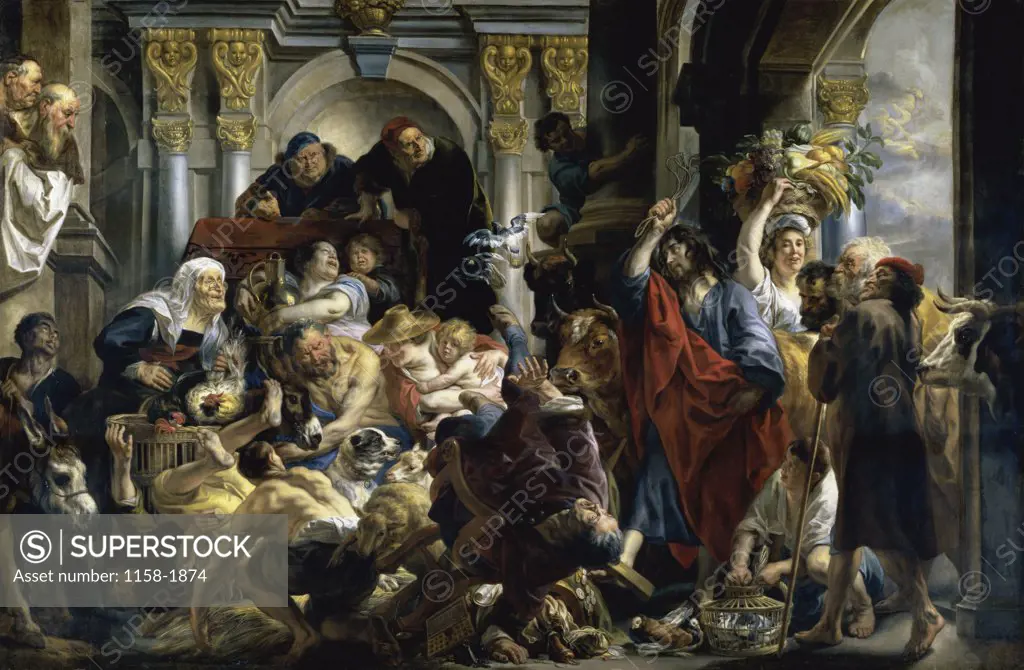 The Purification of the Temple  Jacob Jordaens (1593-1678/Belgian)  Musee du Louvre, Paris 