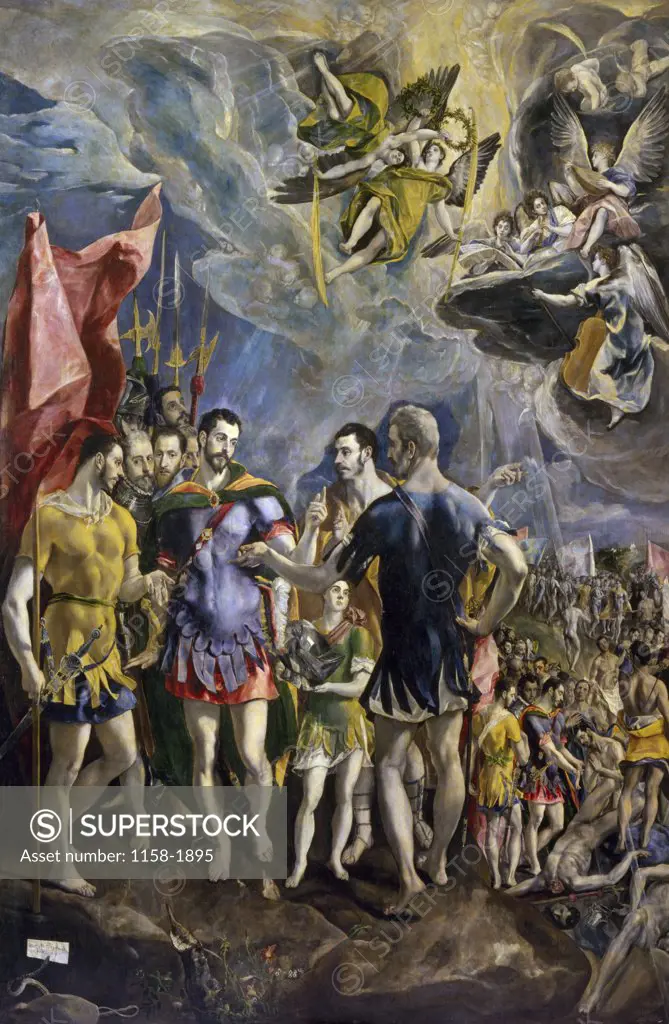 The Martyrdom of Saint Mauritius by El Greco,  (1541-1614),  Spain,  Madrid,  El Escorial