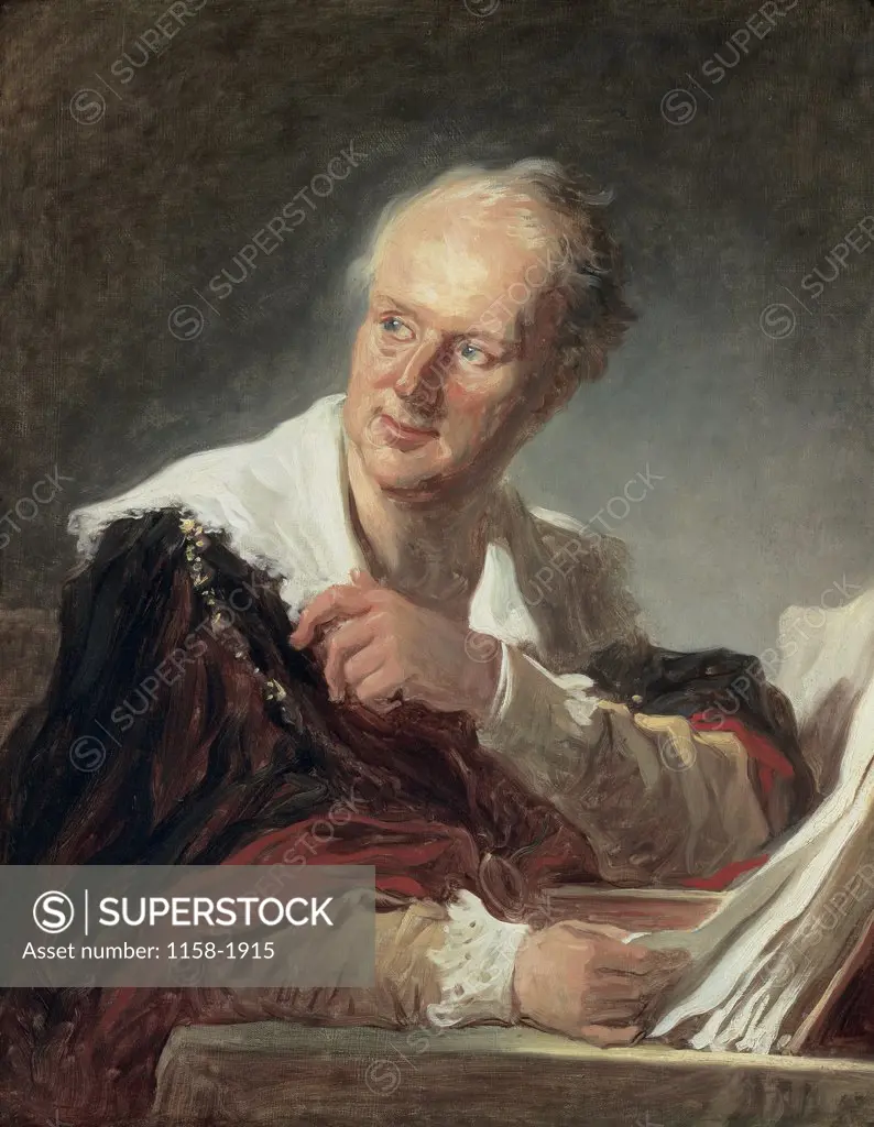 Portrait of Diderot  1769  Jean Honor Fragonard (1732-1806/French)  Musee du Louvre, Paris 