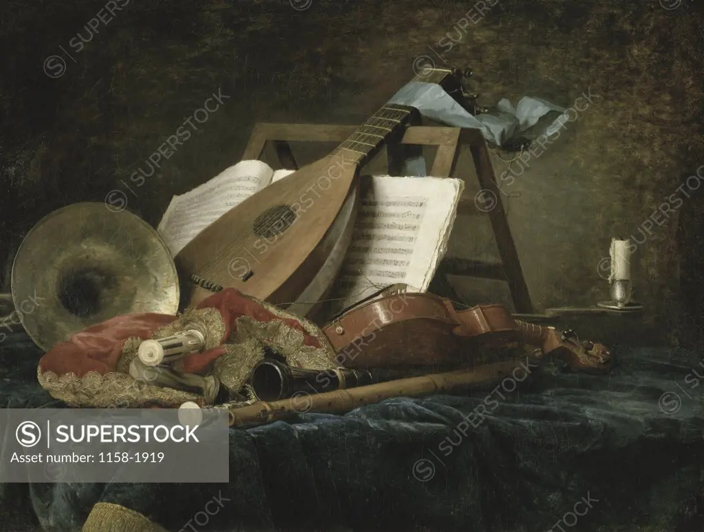 The Attributes of Music  1770  Anne Vallayer-Coster (1744-1818/ French)  Musee du Louvre, Paris 