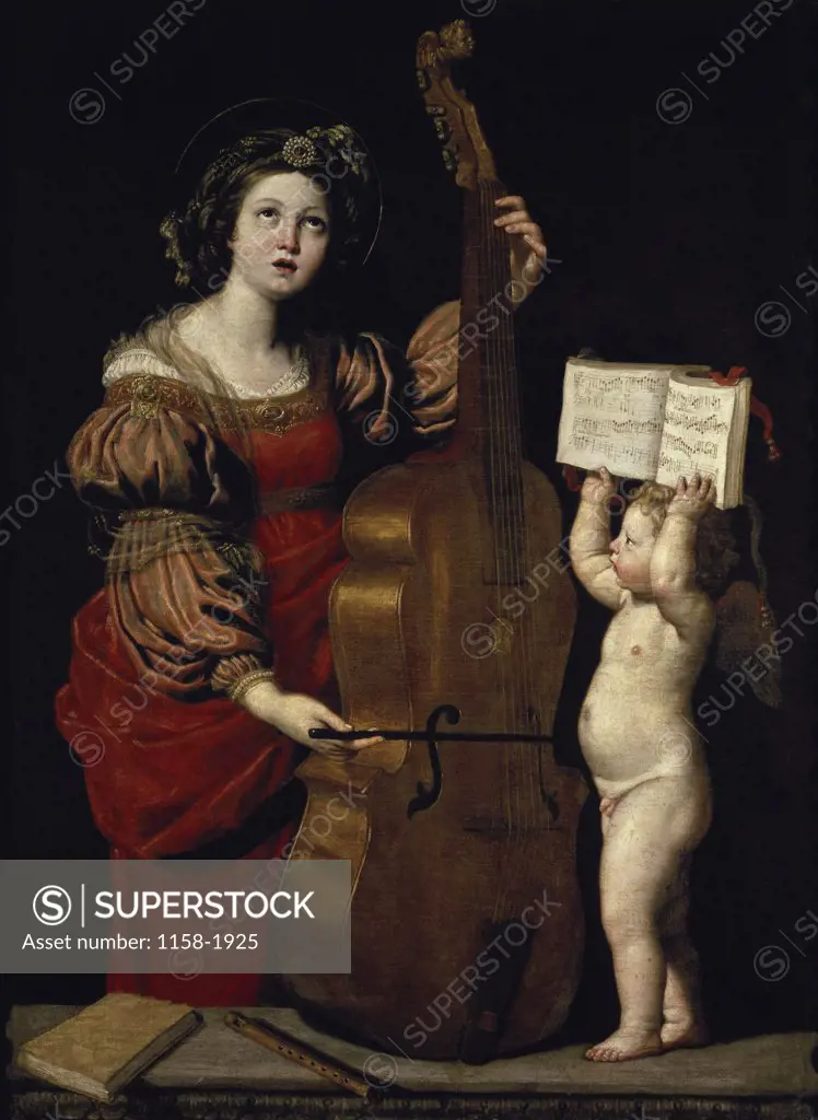 Saint Cecilia  Domenico Zampieri Domenichino (1581-1641/Italian) Musee du Louvre, Paris 