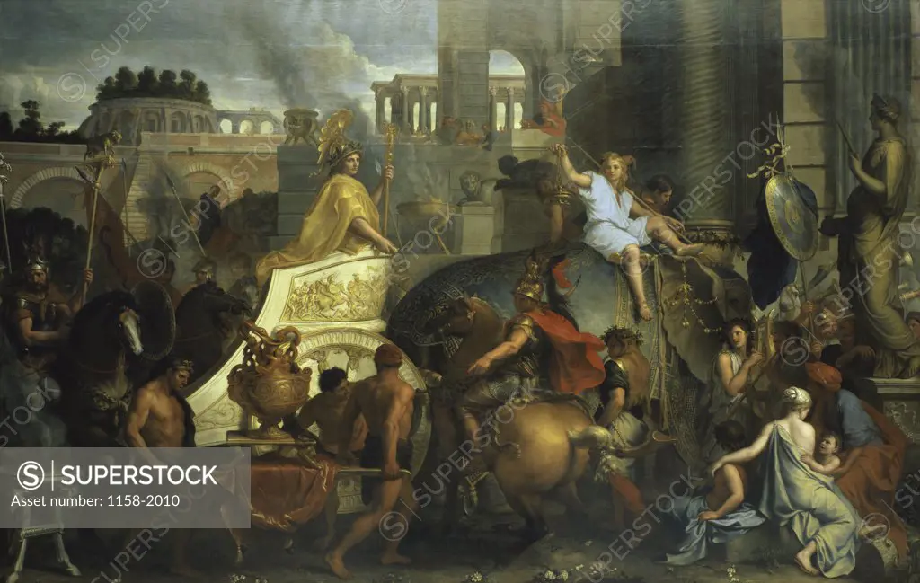 Alexander's Entrance into Babylon  (Entree d'Alexandre dans Babylone)  Charles Le Brun (1619-1690/French)  Musee du Louvre, Paris  