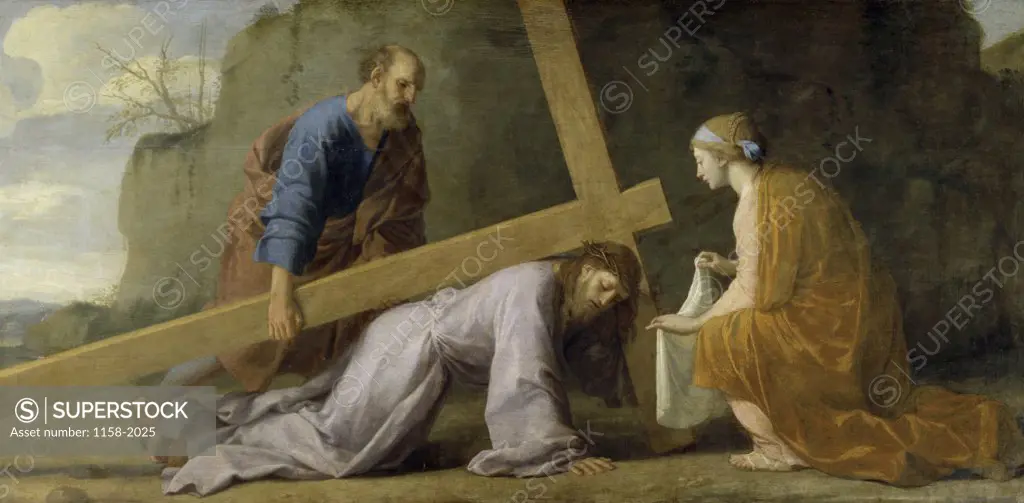 Jesus Carrying his Cross  Eustache Le Sueur (1617-1655/ French) Musee du Louvre, Paris 