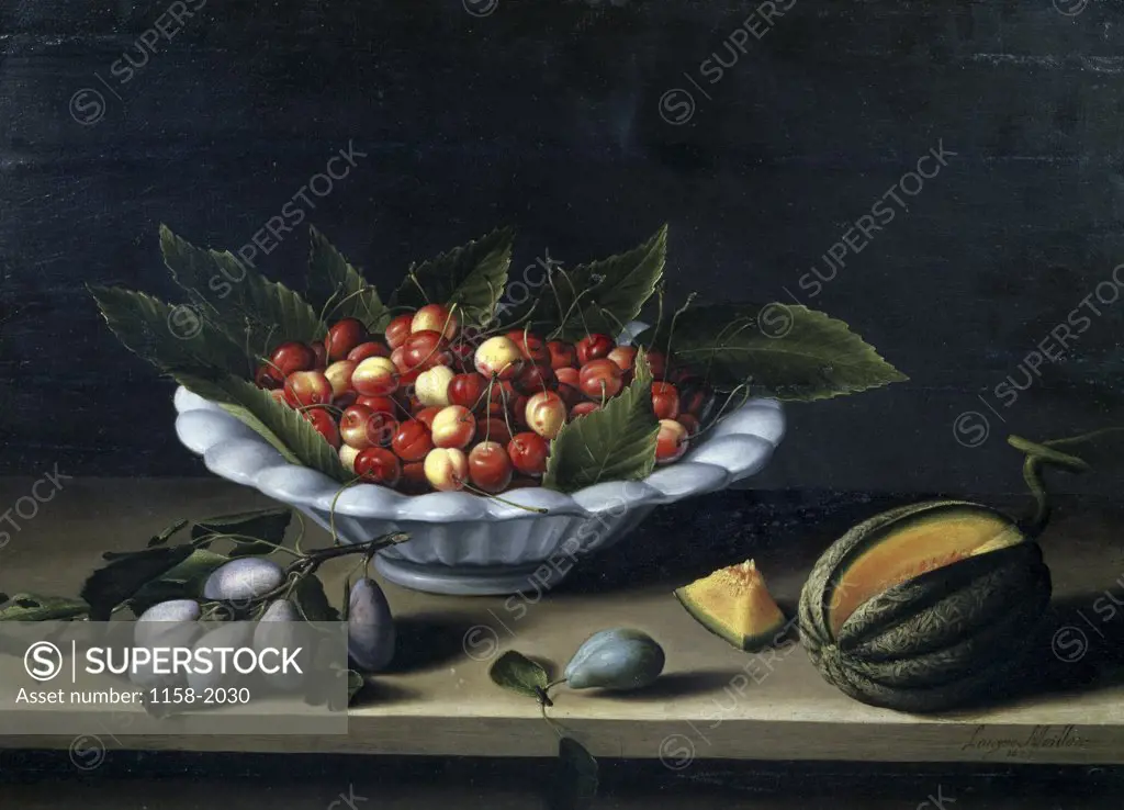 Still Life with Fruit and Vegetables by Louise Moillon, (Circa 1610-1696), France, Paris, Musee du Louvre