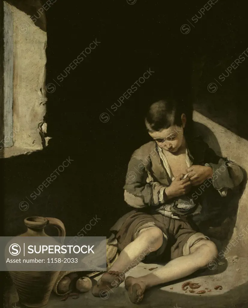 The Young Beggar  17th C.  Bartolom Esteban Murillo (1617-1682/Spanish)  Musee du Louvre, Paris  