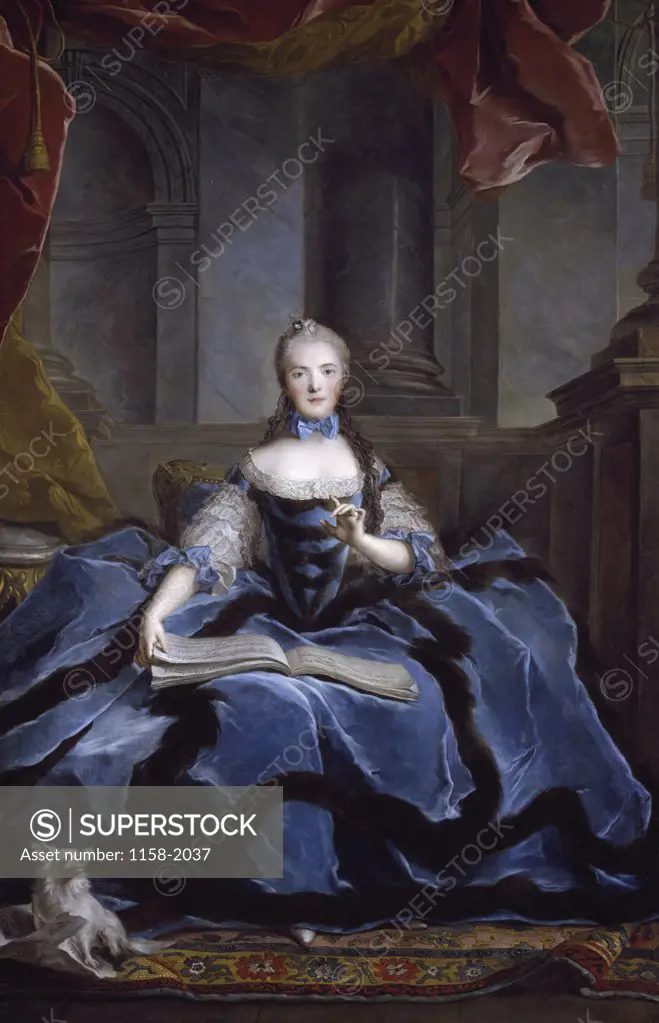 Madame Adelaide by Jean-Marc Nattier, 18th Century, (1685-1766), France, Paris, Musee du Louvre